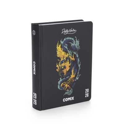 DIARIO dolly noire akuma COMIX datato 2025 2026 da 16 mesi LIMITED EDITION nero MEDIUM scuola AGENDA