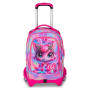 TROLLEY JACK seven CAT LED tre ruote 3WD vol 34 litri SJ GANG scuola ZAINO staccabile 3 IN 1