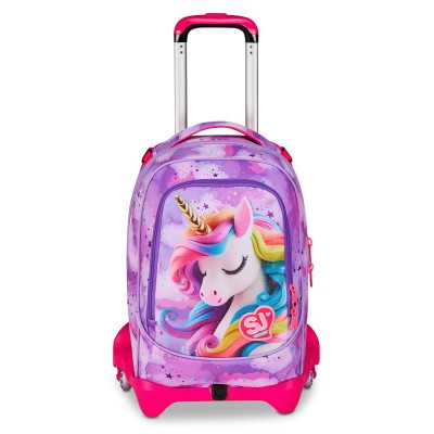 TROLLEY JACK seven FABLE JOURNEY tre ruote 3WD vol 34 litri SJ GANG scuola ZAINO staccabile 3 IN 1