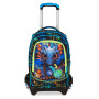 TROLLEY JACK seven LED LOOK tre ruote 3WD vol 34 litri SJ GANG scuola ZAINO staccabile 3 IN 1