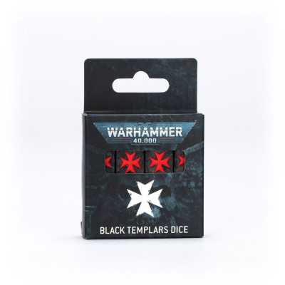 BLACK TEMPLARS DICE space marines SET DI 16 DADI warhammer 40k ROSSI E NERI età 12+