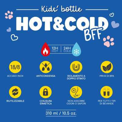 Bottiglia Termica Legami Hot&Cold Sushi Cat – 500 Ml, 24h Freddo / 12h Caldo, Acciaio Inox Con Manico In Silicone
