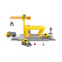 SET FERROVIARIO CON GRU railway crane construction HAPE ferrovia treni in legno SET E3878 età 3+