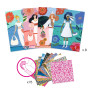 COLLAGE kit artistico 8 MOTIVI set creativo MODA WAX djeco DJ09307 età 6+