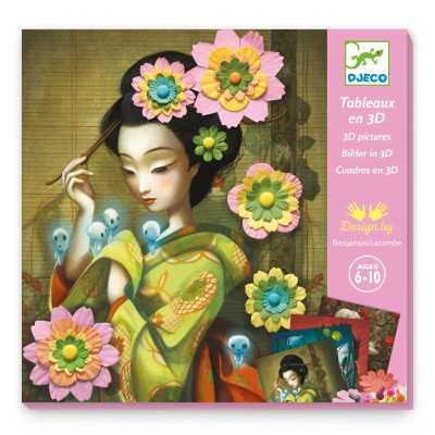 ROCK N ROSE kit artistico QUADRI 3D set creativo DJECO DJ09455 età 6+
