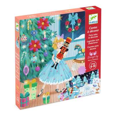 LO SCHIACCIANOCI kit artistico RACCONTI DA DECORARE set creativo DJECO DJ09438 età 6+