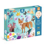 ATTIVITA' CREATIVE grande set FLUFFY BOX kit artistico ANIMALI DELLA FORESTA djeco DJ09329 età 6+