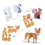 ATTIVITA' CREATIVE grande set FLUFFY BOX kit artistico ANIMALI DELLA FORESTA djeco DJ09329 età 6+