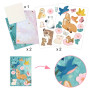 ATTIVITA' CREATIVE grande set FLUFFY BOX kit artistico ANIMALI DELLA FORESTA djeco DJ09329 età 6+