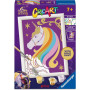 CREART kit artistico UNICORNO STELLATO ravensburger 9 COLORI con cornice e VERNICE ORO età 7+