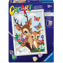 CREART kit artistico DARLING DEAR ravensburger 15 COLORI con cornice ADORABILI CERBIATTI età 9+
