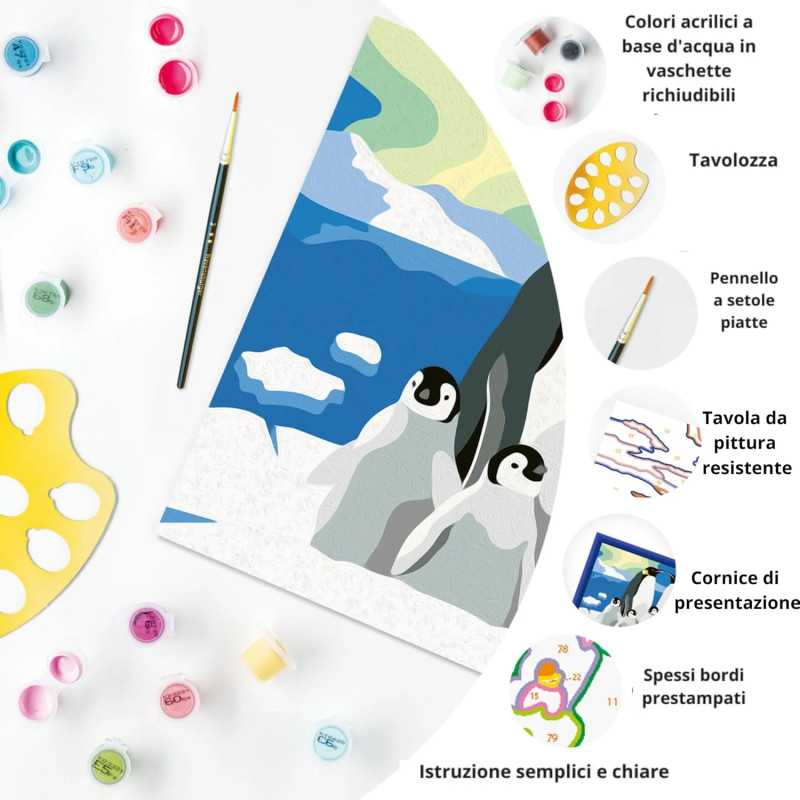 Shukqueen Kit Pittura Ad Olio Con Numeri Fai Da Te, Tela 30x50 Cm Con Telaio In Legno, Per Adulti E Bambini