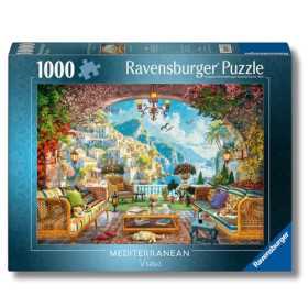 PUZZLE 1000 PEZZI ravensburger MEDITERRANEAN VIEW originale MEDITERRANEO