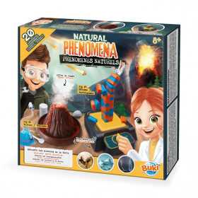 FENOMENI NATURALI natural phenomena SET DI 20 ESPERIMENTI kit scientifico BUKI età 8+