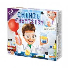 LABORATORIO DI CHIMICA chemistry SET DI 150 ESPERIMENTI kit scientifico BUKI età 8+