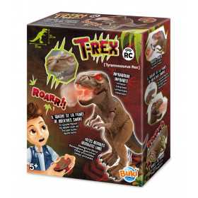 T-REX tyrannosaurus rex RADIOCOMANDATO remote control RC kit scientifico BUKI età 5+