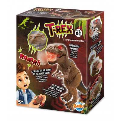 T-REX tyrannosaurus rex RADIOCOMANDATO remote control RC kit scientifico BUKI età 5+