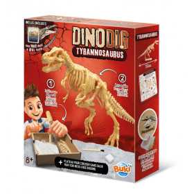 T-REX tyrannosaurus rex DINO DIG dinosauri SCHELETRO kit scientifico BUKI età 8+