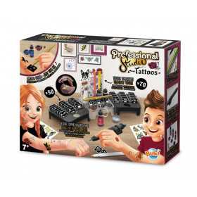 TATUAGGI tattoos PROFESSIONAL STUDIO kit artistico BUKI età 7+