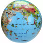 MAPPAMONDO gonfiabile ANIMALI caly MAXI diametro 50 cm GLOBO GEOGRAFICO età 3+