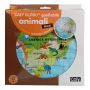 MAPPAMONDO gonfiabile ANIMALI caly MAXI diametro 50 cm GLOBO GEOGRAFICO età 3+