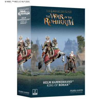 HELM HAMMERHAND king of rohan THE WAR OF ROHIRRIM set di 2 miniature THE LORD OF THE RINGS età 12+