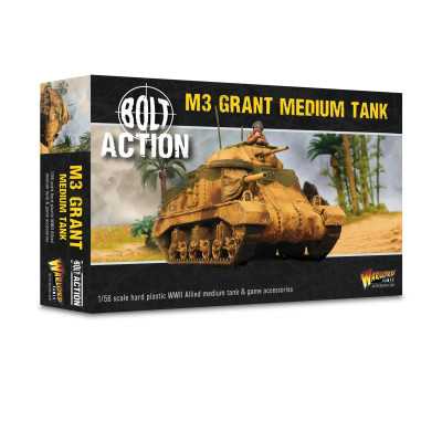 M3 GRANT MEDIUM TANK miniatura IN PLASTICA warlord games BOLT ACTION età 14+