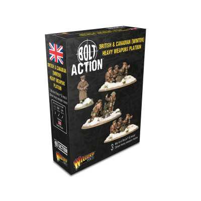 BRITISH & CANADIAN HEAVY WEAPONS PLATOON winter IN RESINA E METALLO warlord games BOLT ACTION età 14+