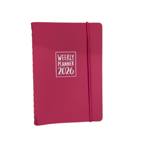 AGENDA 2026 biembi WEEKLY PLANNER settimanale ROSSO spiralata 10 X 14 CM piccola