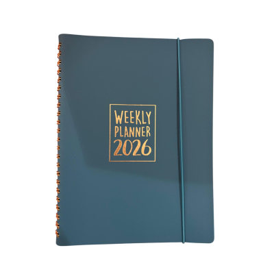 AGENDA 2026 biembi WEEKLY PLANNER settimanale BLU spiralata 16 X 21 CM grande