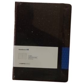 NOTEBOOK A5 taccuino SHINE IT UP cartomania 15 X 21 CM pagine a righe NERO