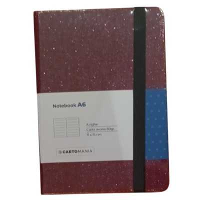 NOTEBOOK A6 taccuino SHINE IT UP cartomania 11 X 15 CM pagine a righe ROSSO