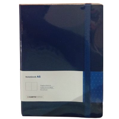 NOTEBOOK A5 taccuino ESSENTIAL cartomania 15 X 21 CM pagine bianche BLU
