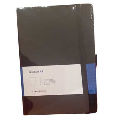 NOTEBOOK A5 taccuino ESSENTIAL cartomania 15 X 21 CM pagine bianche NERO