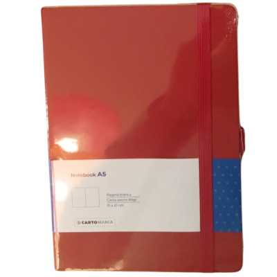 NOTEBOOK A5 taccuino ESSENTIAL cartomania 15 X 21 CM pagine bianche ROSSO