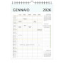 CALENDARIO 2026 da parete ORGANIZZA FAMIGLIA planner MENSILE cartomania CUORI
