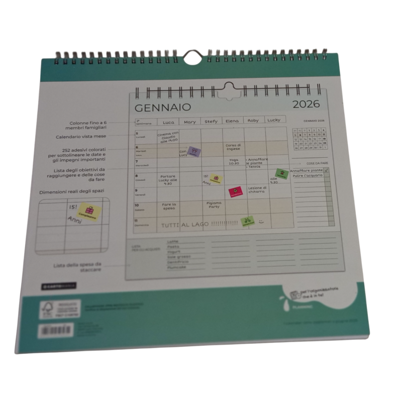 Calendario Digitale 24'', Pianificatore Domestico, Centro Di Comando Familiare, Calendario Wi-Fi, Grafico Delle Faccende Familiari - Italia - Foto 12