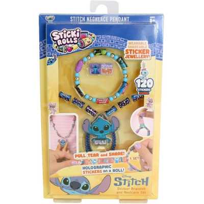 STICKI ROLLS kit artistico STITCH NECKLACE PENDANT ravensburger COLLANA BRACCIALE E 120 STICKERS età 5+