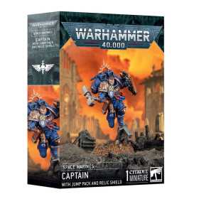 CAPITANO CON REATTORI DORSALI E SCUDO RELIQUIA captain with jump pack and relic shield SPACE MARINES età 12+
