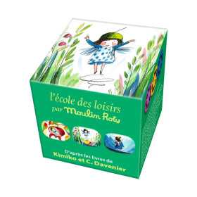 SET DI 3 DISCHI lampada proietta fiabe MIGNOLINA torcia per storie L'ECOLE DES LOISIRS kimiko e devenier MOULIN ROTY età 4+
