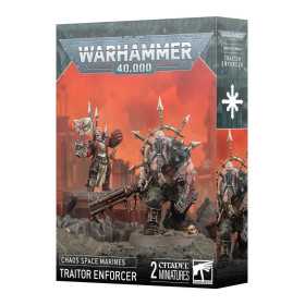 TRADITORE SORVEGLIANTE traitor enforcer CHAOS SPACE MARINES set di 2 miniature WARHAMMER 40K età 12+