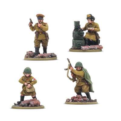 SOVIET INFANTRY HQ set di miniature IN RESINA warlord games BOLT ACTION età 14+
