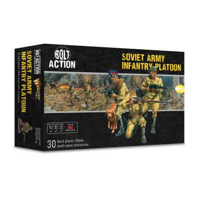 SOVIET ARMY INFANTRY PLATOON set di miniature IN PLASTICA warlord games BOLT ACTION età 14+