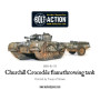 CHURCHILL CROCODILE FLAMETHROWING TANK carro armato IN RESINA E METALLO warlord games BOLT ACTION età 14+