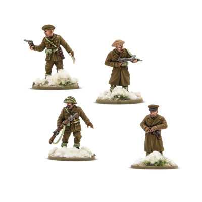 BRITISH & CANADIAN INFANTRY winter PLATOON COMMANDERS warlord games BOLT ACTION età 14+