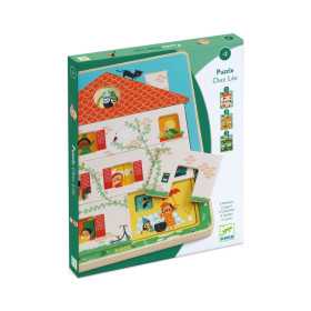 PUZZLE A 3 STRATI in legno CHEZ LEO più livelli DJECO casa DJ01489 età 2+ PUZZLE A 3 STRATI in legno CHEZ LEO più livelli DJECO casa DJ01489 età 2+