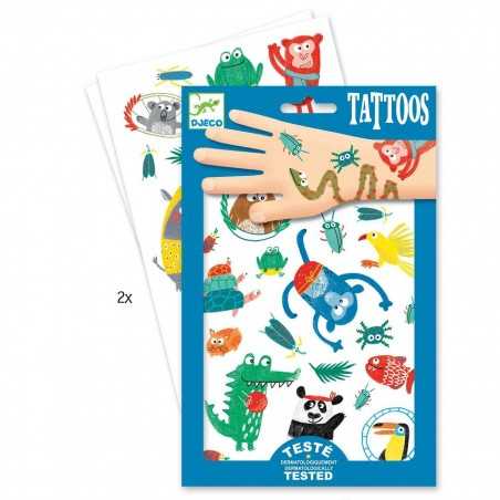 TATUAGGI MUSETTI ANIMALI tattoo per bambini DJECO DJ09576 rimuovibili con acqua
