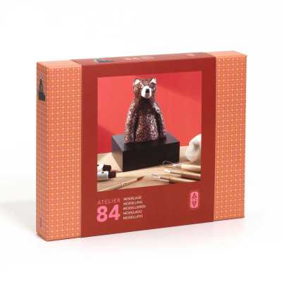 ORSO MODELLATO kit artistico ATELIER 84 scultura DJECO DJ0_GA10085 età 15+