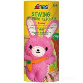PRIMO PORTACHIAVI keyring CONIGLIO coniglietto DA CUCIRE kit artistico AVENIR età 6+