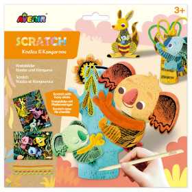 SCRATCH E CINIGLIA kangaroos and koalas KOALA E CANGURI kit artistico AVENIR età 3+